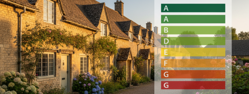 Oxfordshire Landlord EPC Hub - Cotswold stone cottages with EPC energy rating chart